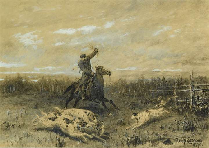 Hunting with Borzoi